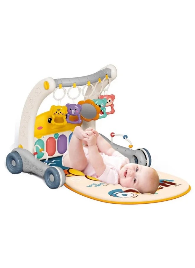 Generic Piano Mat and Baby Walker - Play and Tummy Time (0-12 Months) (Product Code 6049) Grey  - Image 1