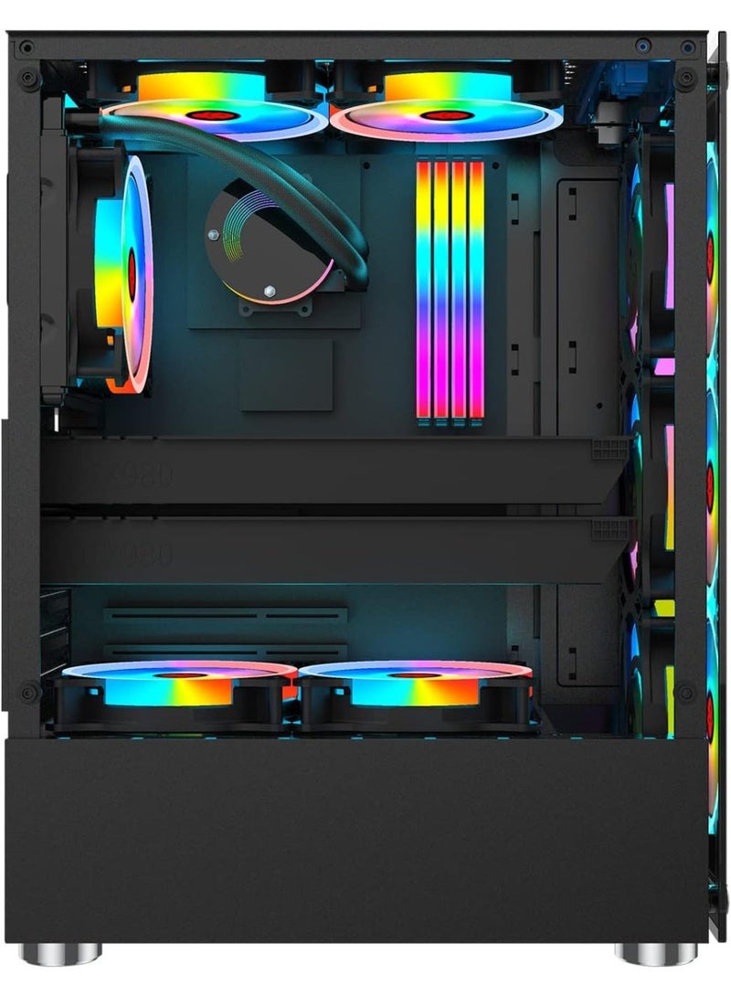 جهاز كمبيوتر للألعاب مُبرّد بالسوائل: معالج Ryzen 7 | بطاقة رسومات GTX 1050 TI بسعة 4 جيجابايت | ذاكرة وصول عشوائي 16 جيجابايت | قرص صلب SSD بسعة 1 تيرابايت بتقنية NMVE/SATA | نظام التشغيل Windows 11 | يدعم تقنية Wi-Fi 6 وجاهز للإنترنت - Image 3