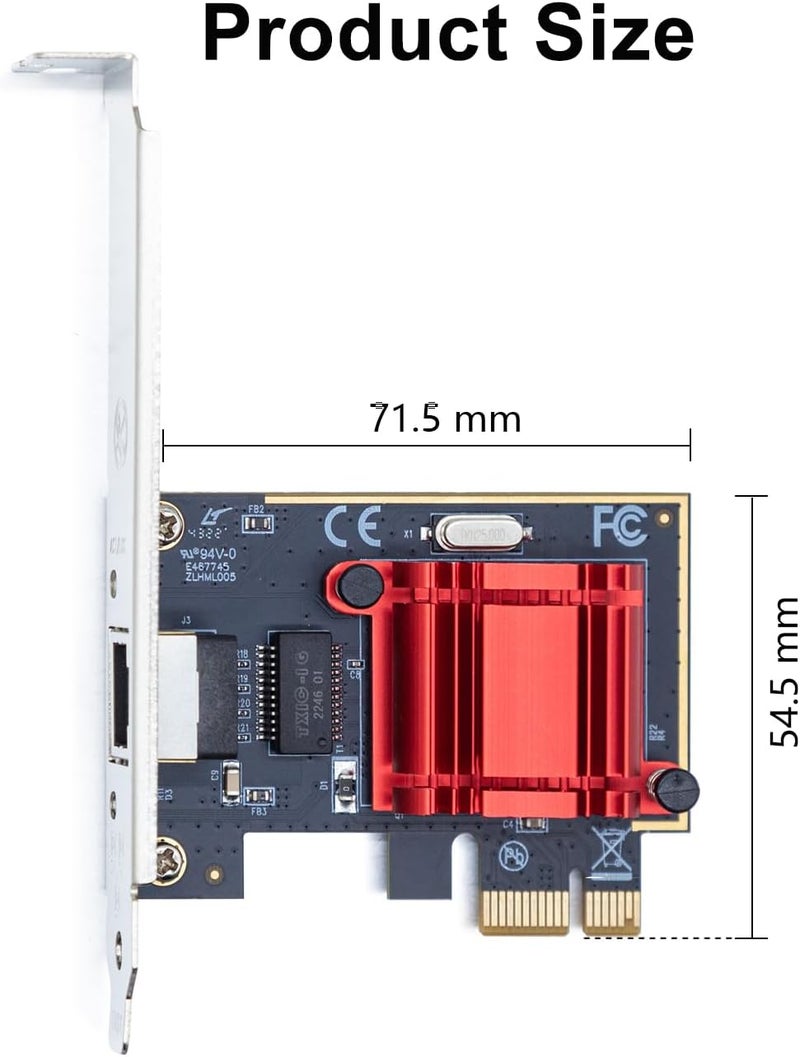 10Gtek بطاقة شبكة PCI Express NIC بسرعة 10/100/1000Mbps مع شريحة Intel I210، محول شبكة متقارب، منفذ RJ45 واحد، PCI Express 2.1 X1، مقارنة مع Intel I210-T1 - Image 5