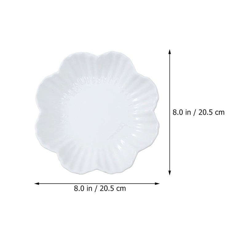 Flower Ceramic Plate Decorative Food Plate Ceramic Plate Flower Shaped Food Serving Plate - Image 3