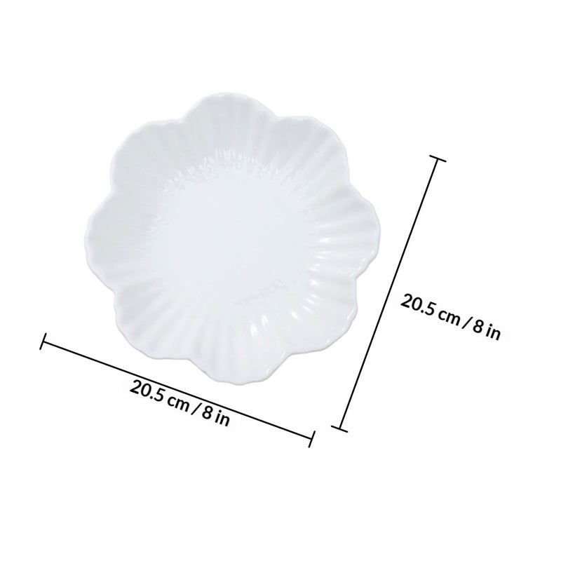 Flower Ceramic Plate Decorative Food Plate Ceramic Plate Flower Shaped Food Serving Plate - Image 2
