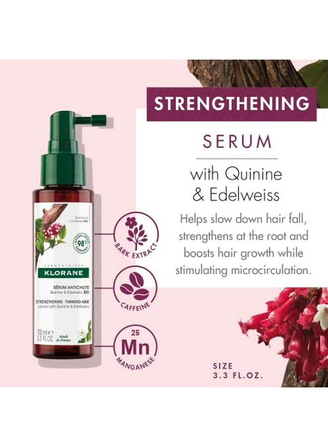 Klorane Strengthening Serum With Quinine And Edelweiss For Thinning Hair Supports Thicker Stronger Healthier Hair For Men And Women Paraben Silicone And Sulfate Free  - Image 4