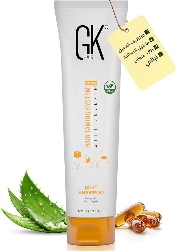 GK HAIR Global Keratin pH+ Pre-Treatment Clarifying Shampoo (3.4 Fl Oz/100ml) For Preps Hair Deep Cleansing,Removes Impurities -With Aloe Vera, Vitamins & Natural Oils All Hair Types Men and Women - Image 1