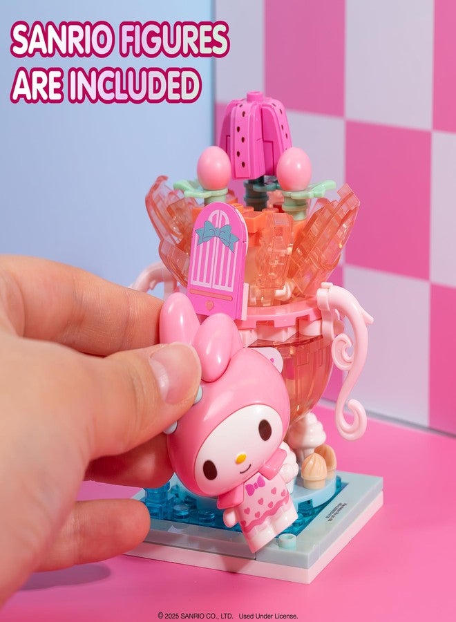 Hamee Sanrio Hello Kitty and Friends ‘Summer Wunderland Mini’ Cute Water Theme Park Building Block Set Birthday Gift, Party Favor, Stress Relief, Collectible Toy, Sanrio Fan, Relaxation - My Melody - Image 4