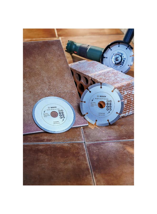 BOSCH Standard Diamond Cutting Disc for Construction Material Silver and Brown 115mm JE2 607 019 474 - Image 3