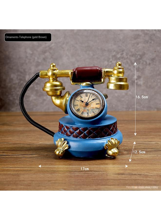 الأزرق جي دبليو زخارف الهاتف الرجعية على الطراز الأوروبي ، غرفة المعيشة الشخصية ، بار ، مقهى ، زخرفة سطح المكتب ، نموذج الدعائم - Image 1