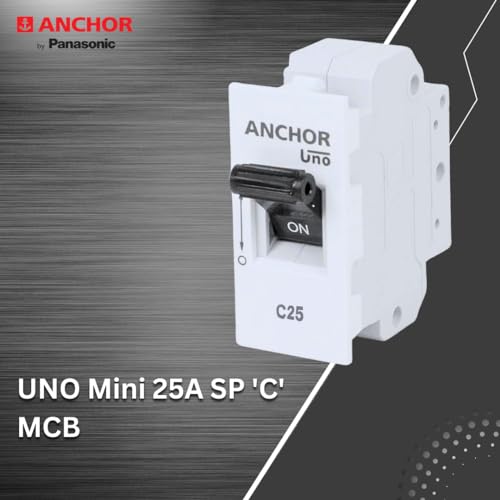 Anchor by Panasonic UNO Mini Roma 25 Amp Single Pole C Curve Mini MCB | Single Pole 25A Mini MCB (66155) - Image 4