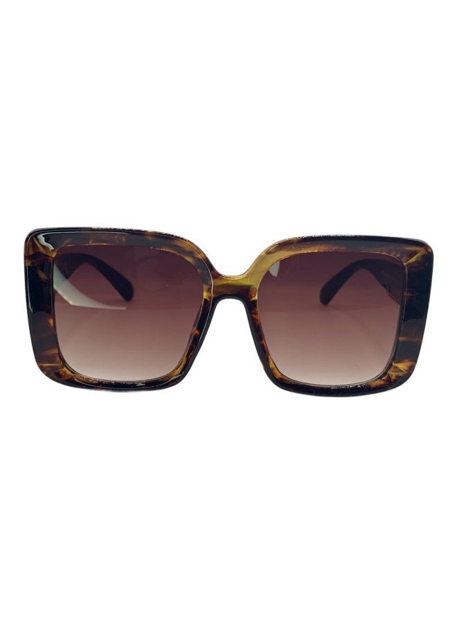 INFLUENCE GERMANY - Bold Tortoise Shell Square Sunglasses with Gold Beaded Side Detailing - Image 1