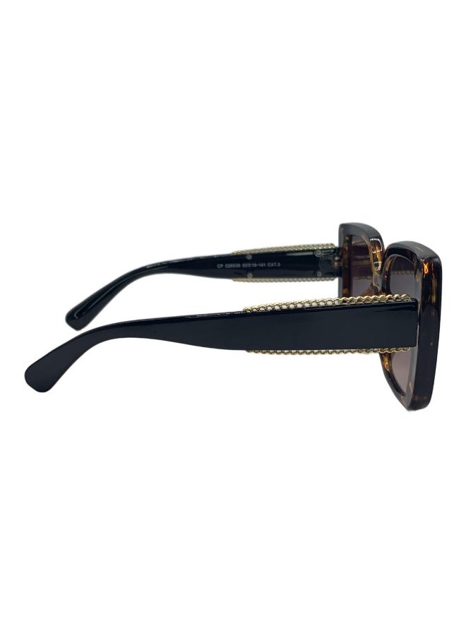 INFLUENCE GERMANY - Bold Tortoise Shell Square Sunglasses with Gold Beaded Side Detailing - Image 3