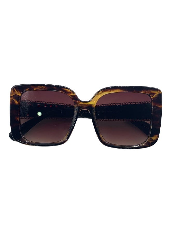 INFLUENCE GERMANY - Bold Tortoise Shell Square Sunglasses with Gold Beaded Side Detailing - Image 4