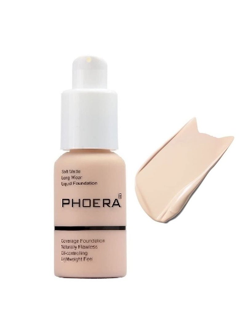 Phoera Flawless Soft Liquid Matte Foundation Durable Waterproof Oil Control Concealer 106 - Image 1