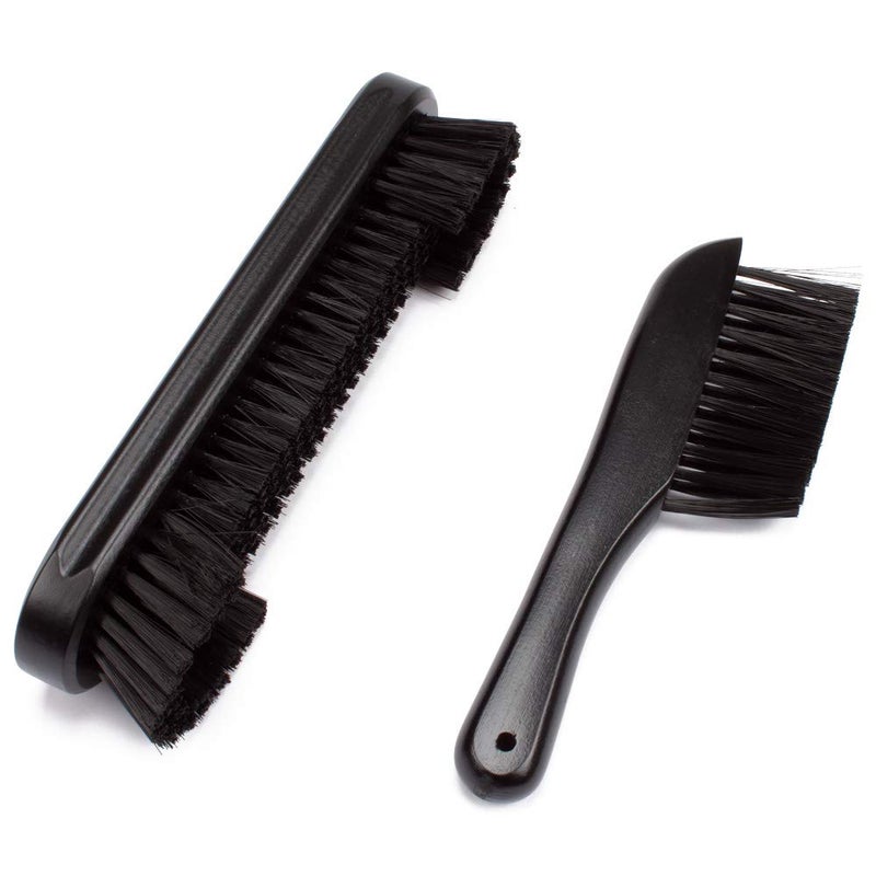 GSE Games & Sports Expert GSE Games  Sports Expert 2Piece Solid Wood Billiard Pool Table Brush and Rail Brush Set Billiards Pool Table Cleaning Tools Black