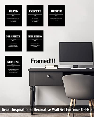 Drsoum Inspirational Office Wall Art - Motivational Quotes for Living Room - Encouraging Canvas Posters for Bedroom - Sayings for Wall Decor - 8” x10” x6 PCS (FRAMED) - Image 4