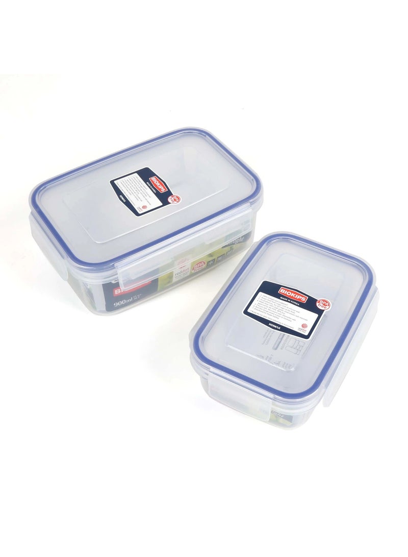 Komax BioKips Food Container 2 Pcs Set (450ml +900ml) - Image 3