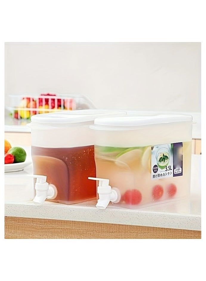 Capacity Beverage Dispenser with Tap - Durable PC Material, Design for Refrigerator, Great for Party, Wedding and Home Use - Suitable for Frozen Juice, Tea and Drinks, Beverage Dispenser for Refrigerator - Image 4