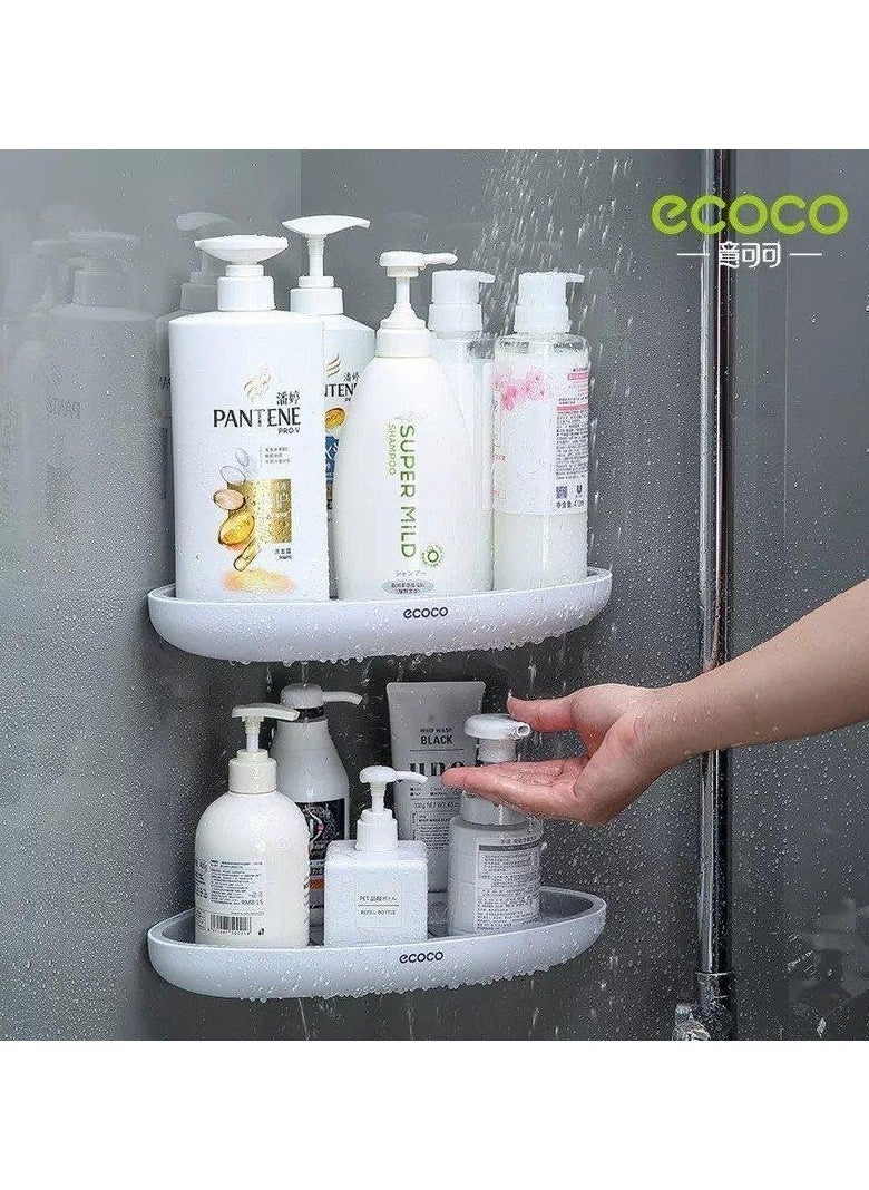 إيكوكو - رف ركنه ماركه ecoco ركنه متعدده الاستخدام بدبل فيس للشور ف الحمام وممكن للبرطمانات ف المطبخ يعني انتي واستخدامك ليها شيك جدا ومقاس كبير - Image 1