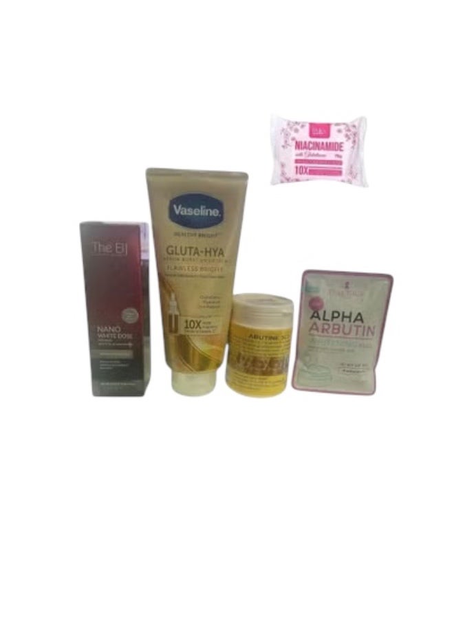 gluta hya, the elf, abutine c 3 c, alpha arbutin