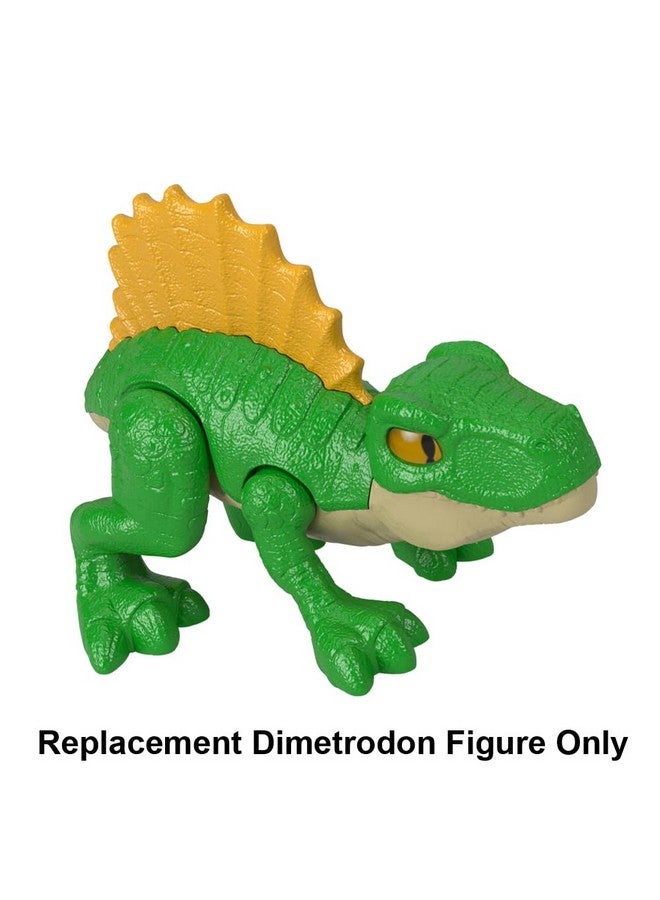imaginext جزء بديل من إيميجينكست لمجموعة ألعاب فيشر-برايس عالم الديناصورات دومينيون - HMJ79 ~ تمثال ديناصور بيبي ديميتودون الأخضر والأصفر القابل للتشكيل - Image 4