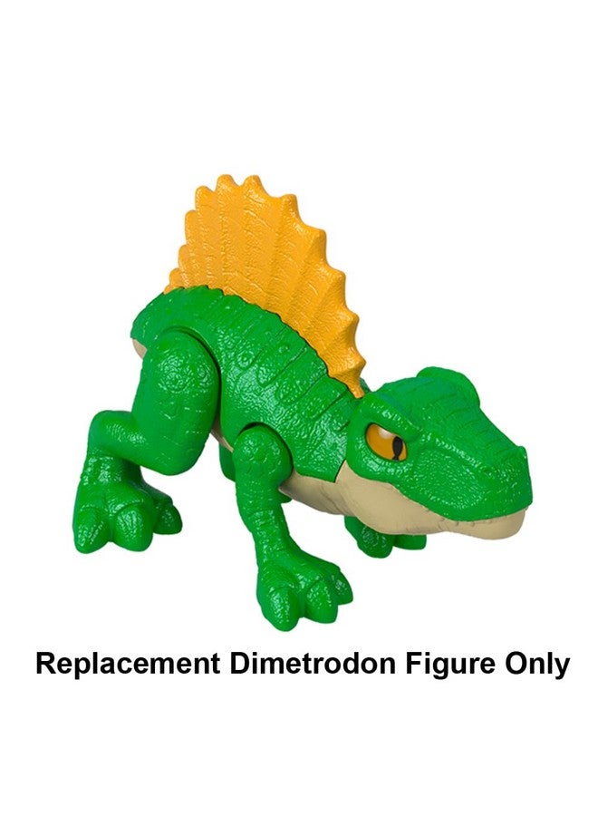 imaginext جزء بديل من إيميجينكست لمجموعة ألعاب فيشر-برايس عالم الديناصورات دومينيون - HMJ79 ~ تمثال ديناصور بيبي ديميتودون الأخضر والأصفر القابل للتشكيل - Image 2