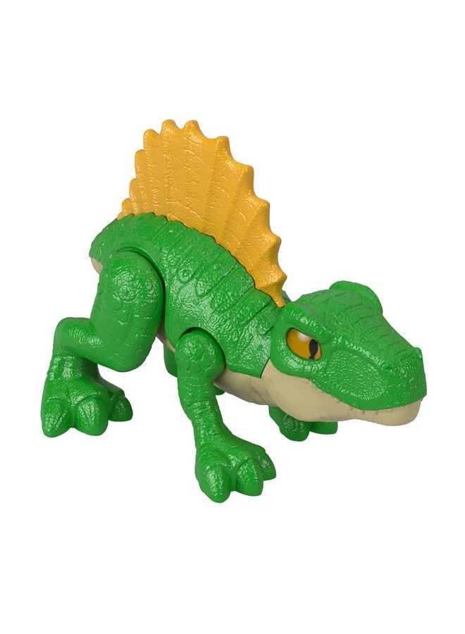 imaginext جزء بديل من إيميجينكست لمجموعة ألعاب فيشر-برايس عالم الديناصورات دومينيون - HMJ79 ~ تمثال ديناصور بيبي ديميتودون الأخضر والأصفر القابل للتشكيل - Image 1