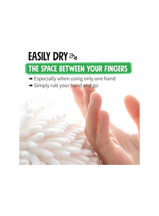 The Bros Fuzzy Ball Towel (Set of 2) White and Gray - Dry Your Hand Instantly conveniently with This Creative Bath Towel Set Decorative Towels for Bathroom (Pack of 2) - Image 5