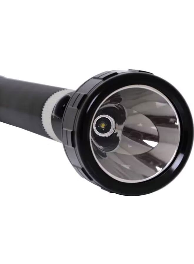 3-Piece Rechargeable LED Flashlight Set Black/White - Image 3