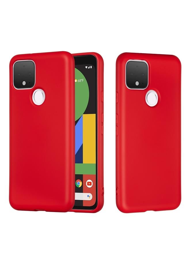 اس-توب جراب لهاتف Google Pixel 4a 5G مصنوع من السيليكون السائل بلون نقي ومضاد للصدمات وتغطية كاملة - Image 2