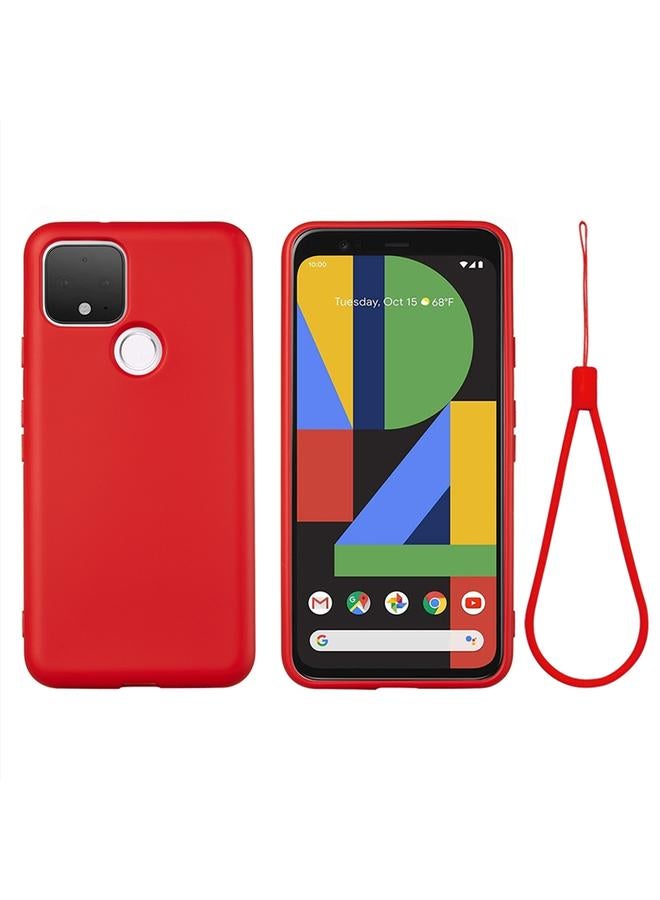 اس-توب جراب لهاتف Google Pixel 4a 5G مصنوع من السيليكون السائل بلون نقي ومضاد للصدمات وتغطية كاملة - Image 1