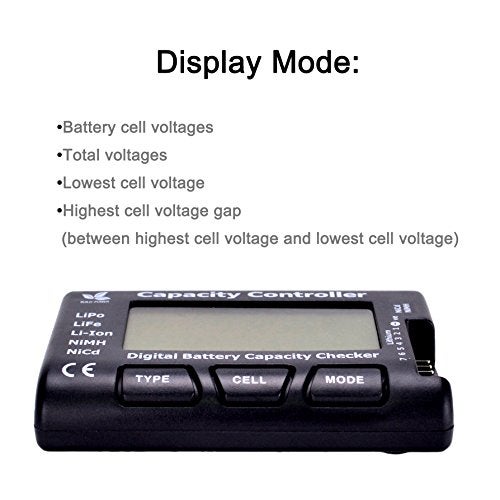 FPVking RC CellMeter-7 Digital Battery Capacity Checker Controller Tester for LiPo LiFe Li-ion NiMH Nicd - Image 2