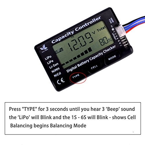 FPVking RC CellMeter-7 Digital Battery Capacity Checker Controller Tester for LiPo LiFe Li-ion NiMH Nicd - Image 4