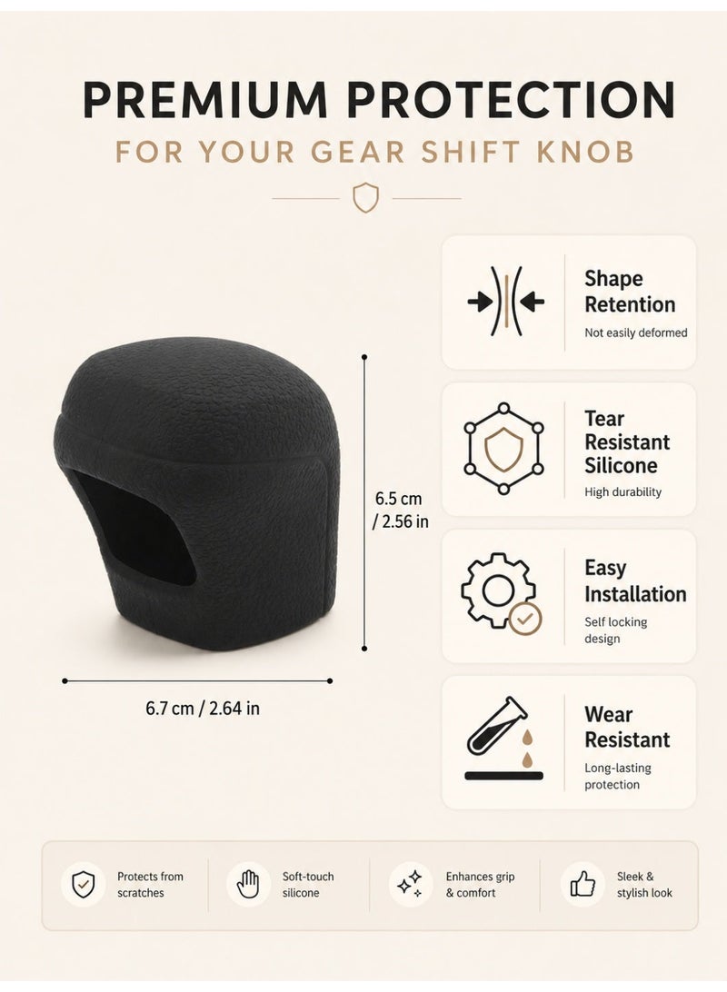 Car Gear Shift Knob Cover designed to protect the gear shifter from scratches and daily wear - Image 5