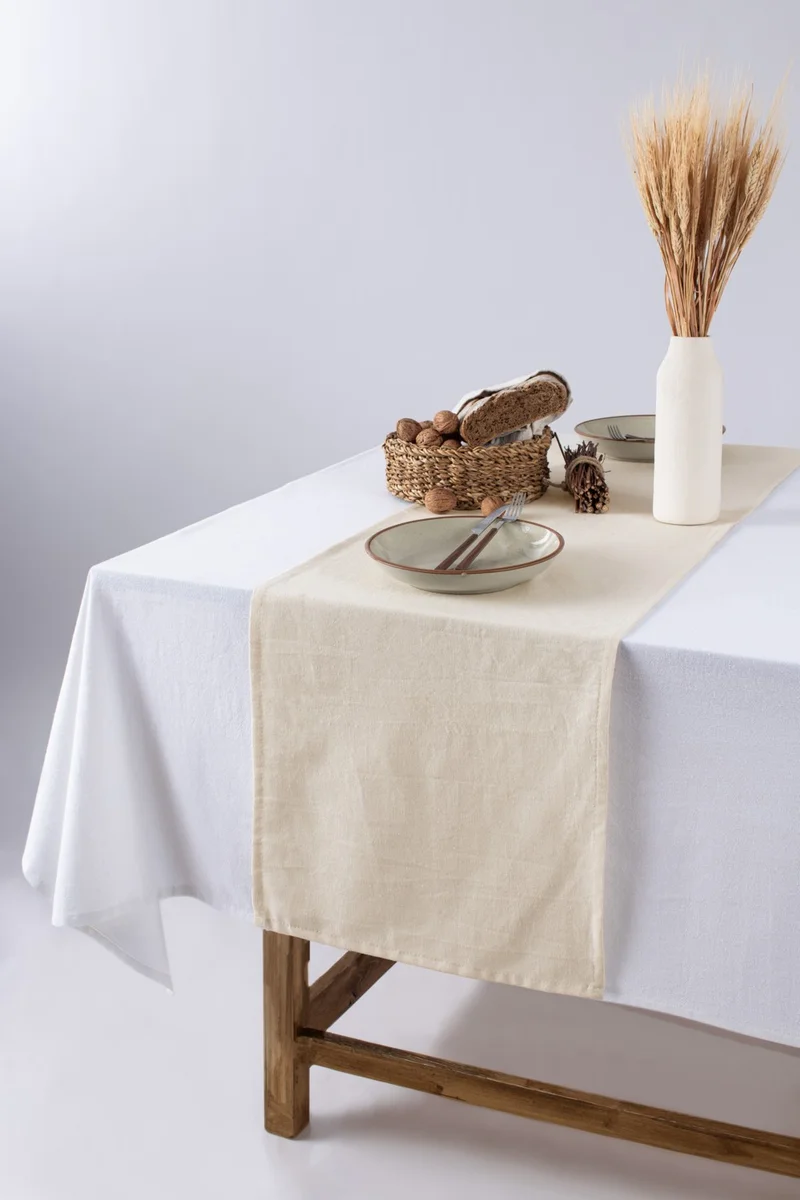 Wellstil Texture | Organic Raw Linen Runner 40 x 150 cm