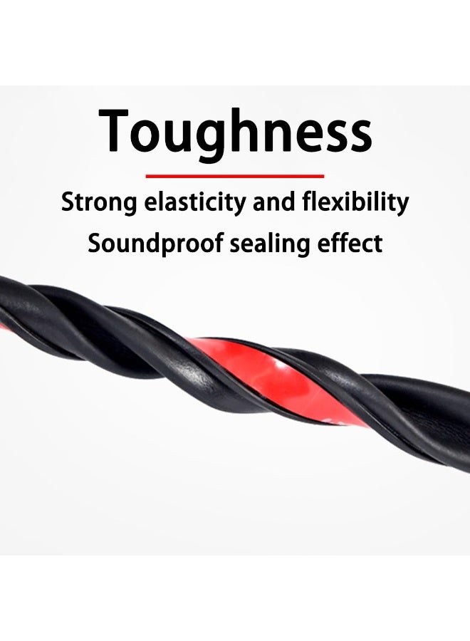 kunshao Car Door Rubber Seal Strip, D-Shape Auto Weather Striping, 3M Self Adhesive Soundproof Sealing for Car Truck Motor Door Cover Trunk, Fill The Gaps, Universal Automotive Accessories (33 Ft) - Image 5