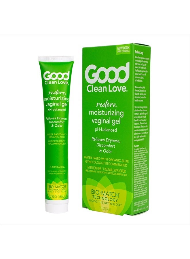 Good Clean Love جل ترطيب مهبلي، متوازن الحموضة، قائم على الماء مع الألوة فيرا وحمض اللاكتيك، يقلل من الجفاف والانزعاج والرائحة للنساء، 2 أونصة - Image 1