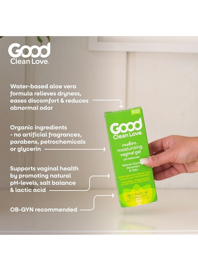 Good Clean Love جل ترطيب مهبلي، متوازن الحموضة، قائم على الماء مع الألوة فيرا وحمض اللاكتيك، يقلل من الجفاف والانزعاج والرائحة للنساء، 2 أونصة - Image 2