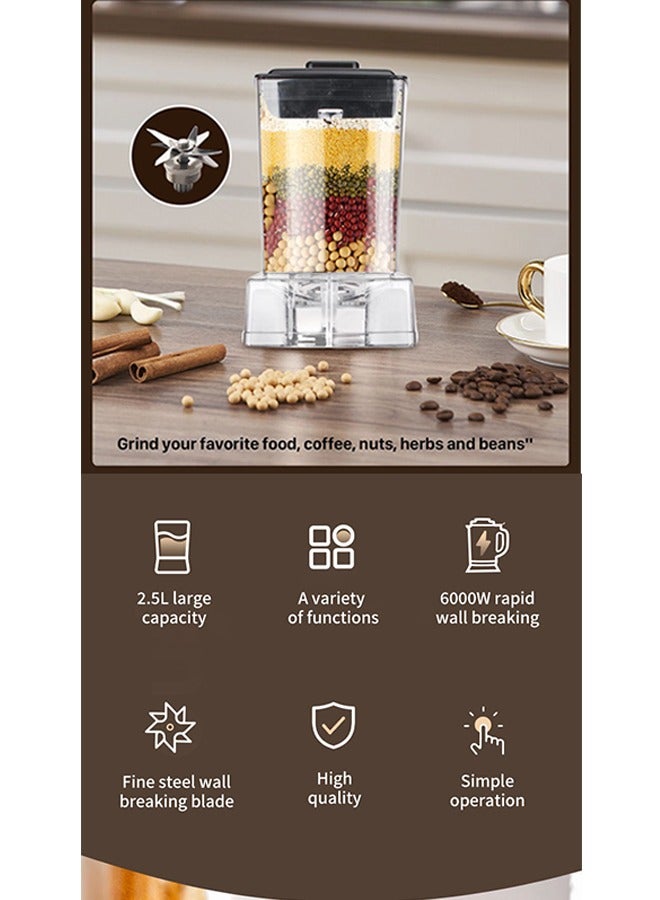 sokany Electric Countertop Blender, Multifunction Mixer, Juicer, Grinder, with 2 Cups, 2.5L, 9-Speeds, SK-999, Silver - Image 4