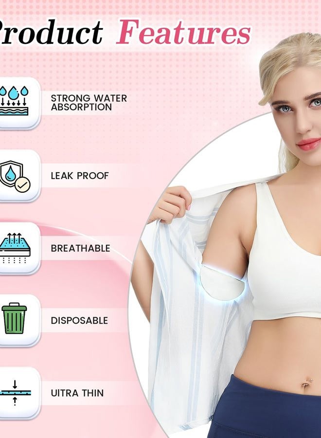 Aoeoun Large Disposable Underarm Sweat Pads for Women & Men (100 Pcs) – Invisible, Adhesive Sweat Guards for Armpit & Under Breast, Sweat Absorbing Pads, No Stains, Perfect for Travel & Daily Life - Image 2