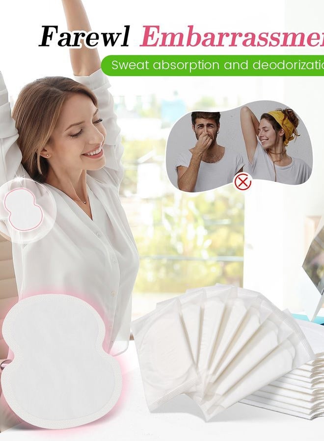 Aoeoun Large Disposable Underarm Sweat Pads for Women & Men (100 Pcs) – Invisible, Adhesive Sweat Guards for Armpit & Under Breast, Sweat Absorbing Pads, No Stains, Perfect for Travel & Daily Life - Image 3