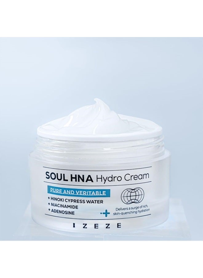 IZEZE Soul HNA Hydro Cream 50ml - High Moisture Daily Facial Cream, Cypress Water Soothing Care for All Skin Types - Image 5