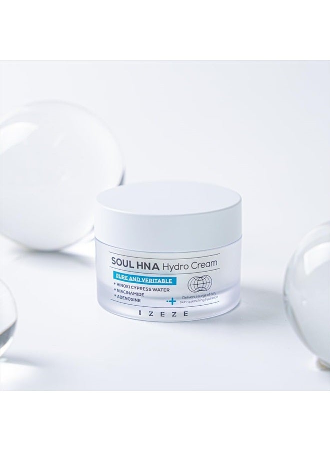 IZEZE Soul HNA Hydro Cream 50ml - High Moisture Daily Facial Cream, Cypress Water Soothing Care for All Skin Types - Image 4