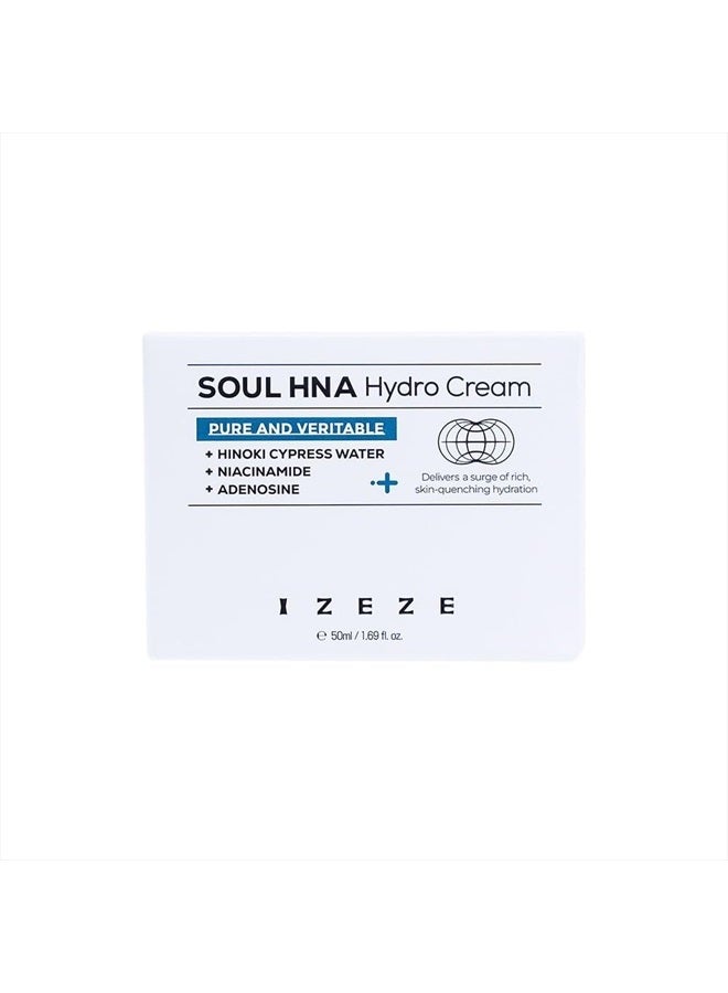 IZEZE Soul HNA Hydro Cream 50ml - High Moisture Daily Facial Cream, Cypress Water Soothing Care for All Skin Types - Image 2