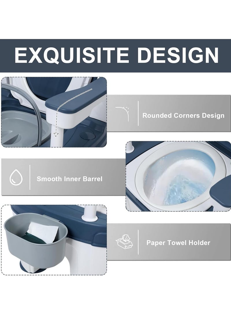 DubaiGallery Folding Toilet Seat for Elderly and Pregnant Women, Armrest Shower, Cabin Chair, Home, Disabled, Portable, Indoor - Image 4