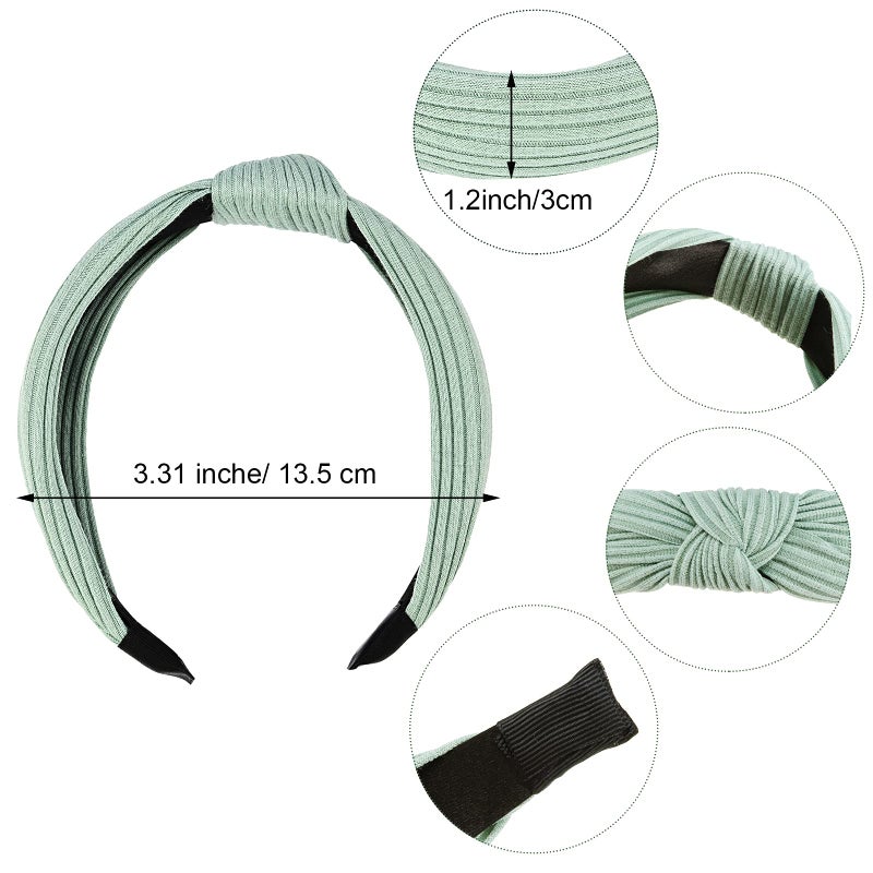 Maxdot 8 Pieces Headbands for Women, Knotted Wide Turban Headband, Hair Bands Elastic Hair Accessories for Women and Girls - Image 3