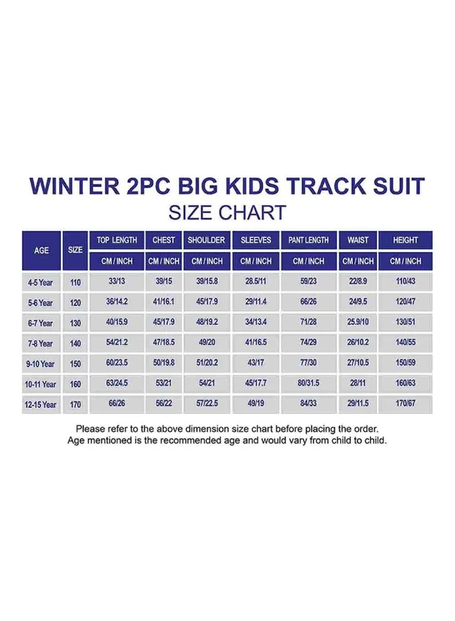 LITTLE SURPRISE BOX Casual Letter A Monogram Designed Cream & Navy 2Pcs Track Suit Set For Kids & Tweens