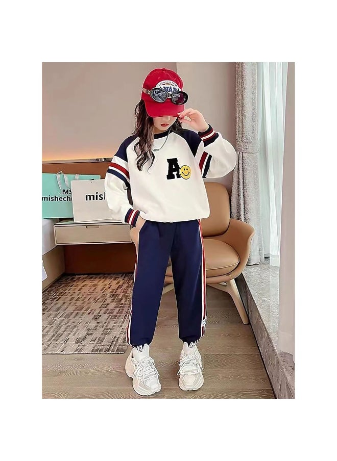 Casual Letter A Monogram Designed Cream & Navy 2Pcs Track Suit Set For Kids & Tweens-10-11Y - pzsku/ZB9EC6DD70907AC00CC76Z/45/_/1740399033/77811acf-d714-4e9e-8b9a-eb60a5a725fb