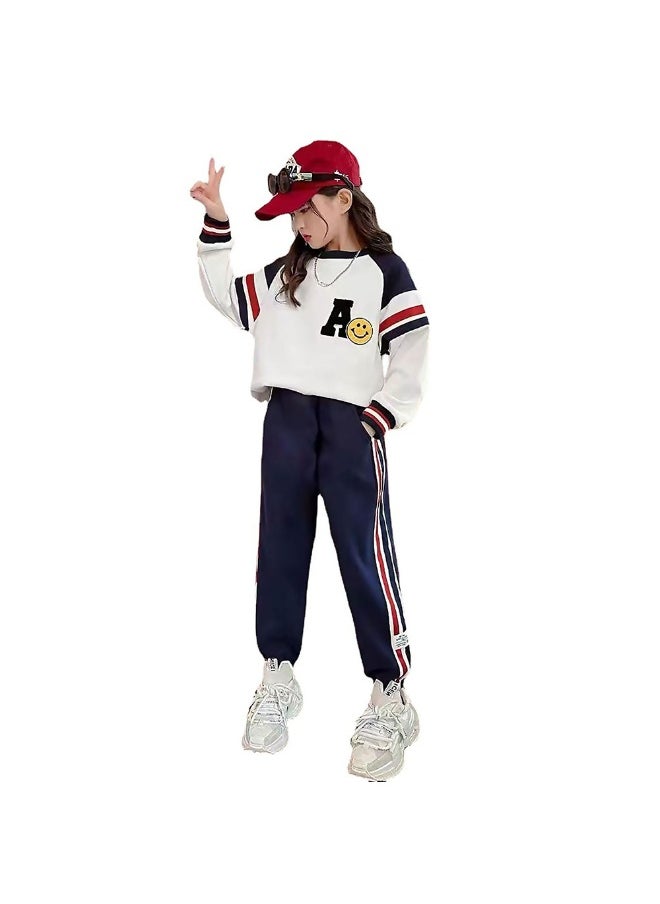 Casual Letter A Monogram Designed Cream & Navy 2Pcs Track Suit Set For Kids & Tweens-10-11Y - pzsku/ZB9EC6DD70907AC00CC76Z/45/_/1740399043/4028a617-6bba-45b6-8639-1b5d1e592018