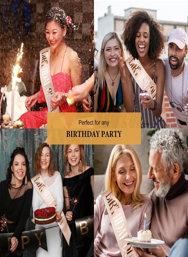 CIEHER Birthday Queen Sash with Glitter Fabric Birthday Sash for Women Girls - Image 5