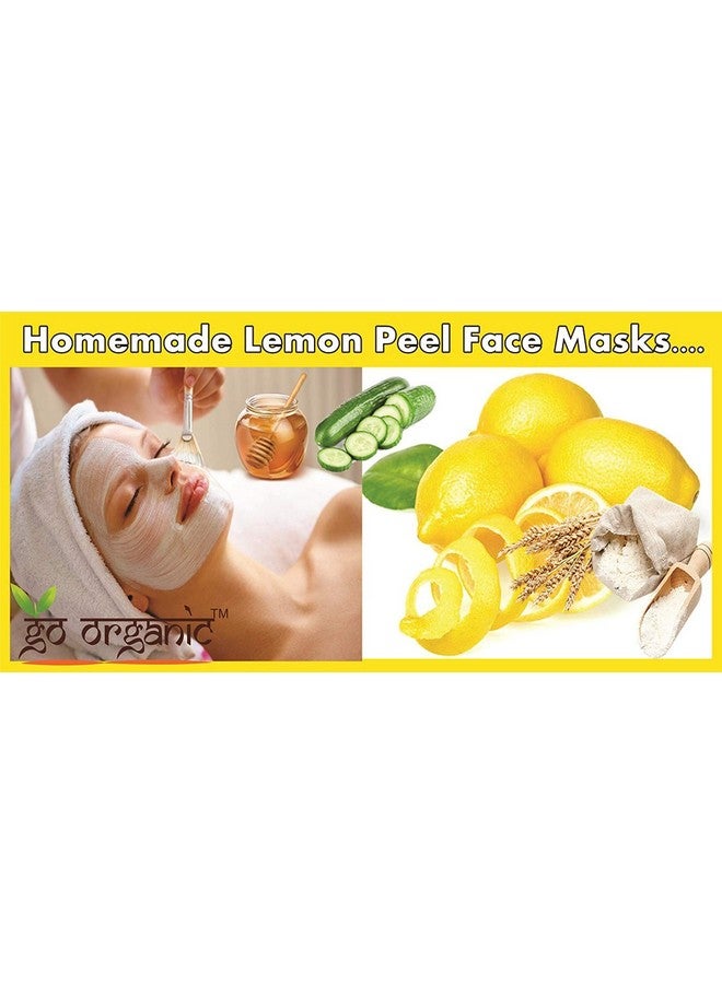 Go Organic مسحوق قشر الليمون العضوي 100% خالي من المواد الكيميائية منظف للبشرة 250 جرام - Image 3