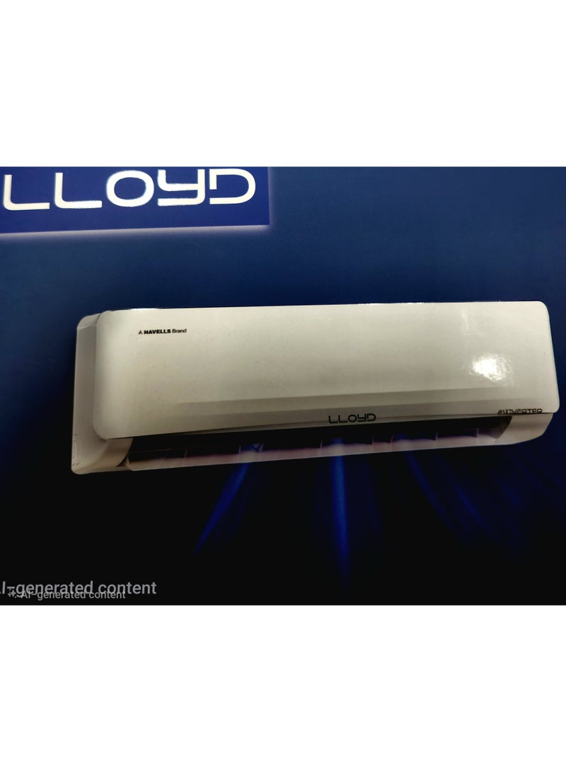 Lloyd 1.5 Ton Non-Inverter Split Air Conditioner. Model GOS18B21WACK - 18,000 BTU High-Performance Cooling, T3 Climate Rating for Extreme Heat, Eco-Friendly R-410A Refrigerant, Auto- Restart Function, Four-Way Air Swing, Sleek White Design - Ideal for Medium- Sized Rooms and Offices - Image 1