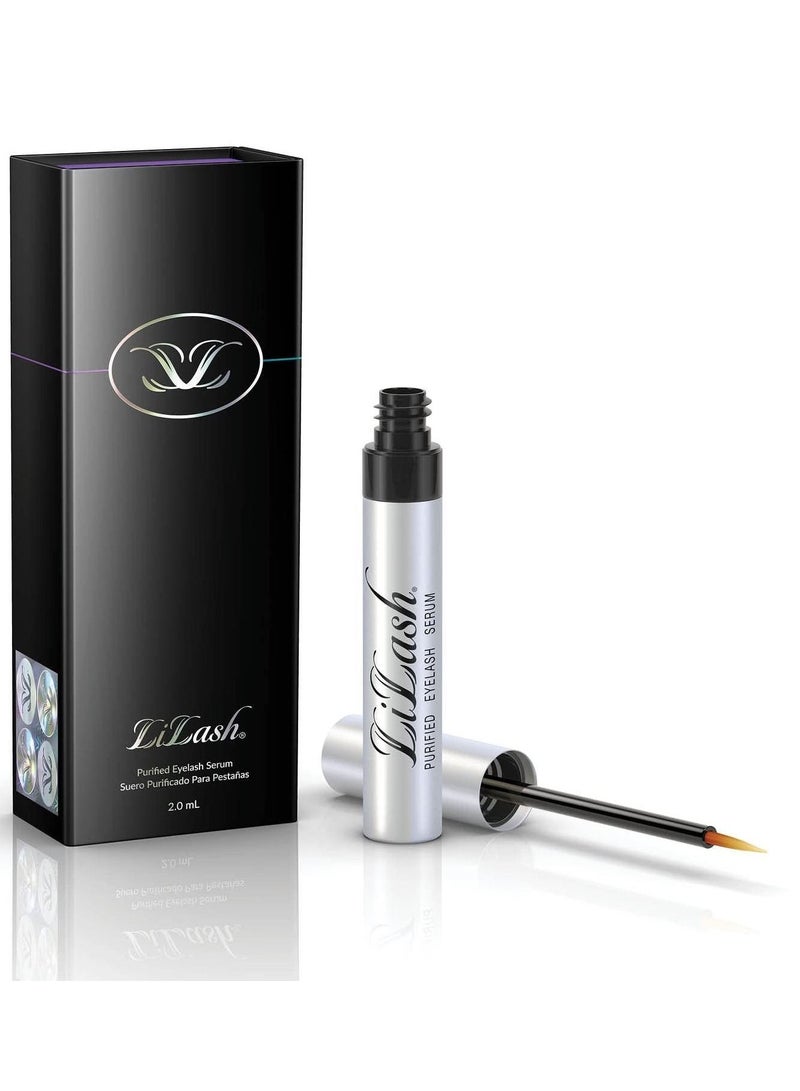 LiLash Purified Eyelash Physician-Formulated Serum for Fuller  Longer Looking Eyelashes Eye Makeup Natural Eyelash Enhancer Safe for Sensitive Eyes & Contact Lens Wearers 3-Months Supply 2mL